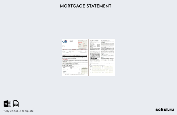 цифровая загрузка  выписка по ипотеке австралийского банка Citibank, страницы, ш
